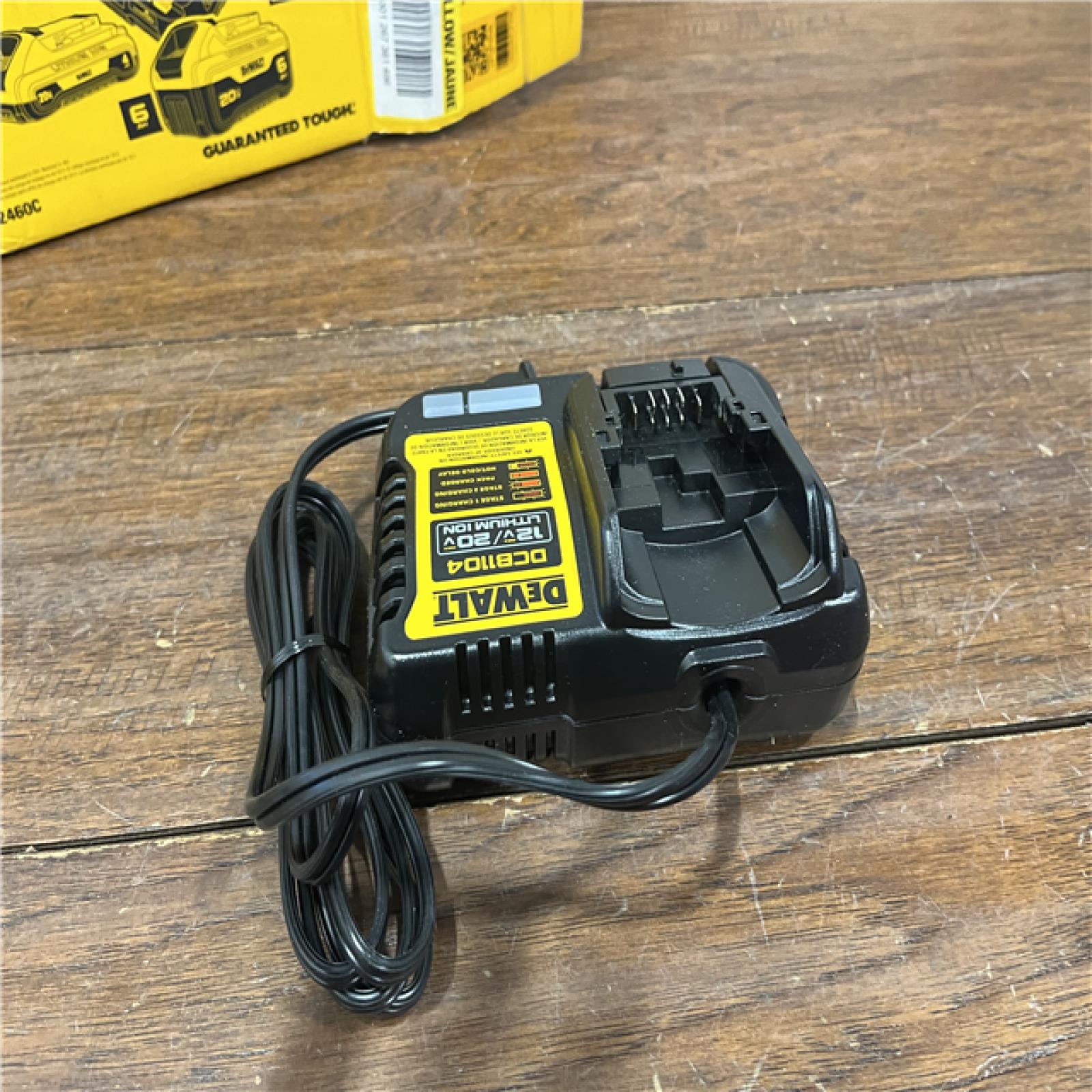 AS-ISDEWALT 20V MAX Lithium-Ion 6.0Ah and 4.0Ah Battery and Charger Starter Kit