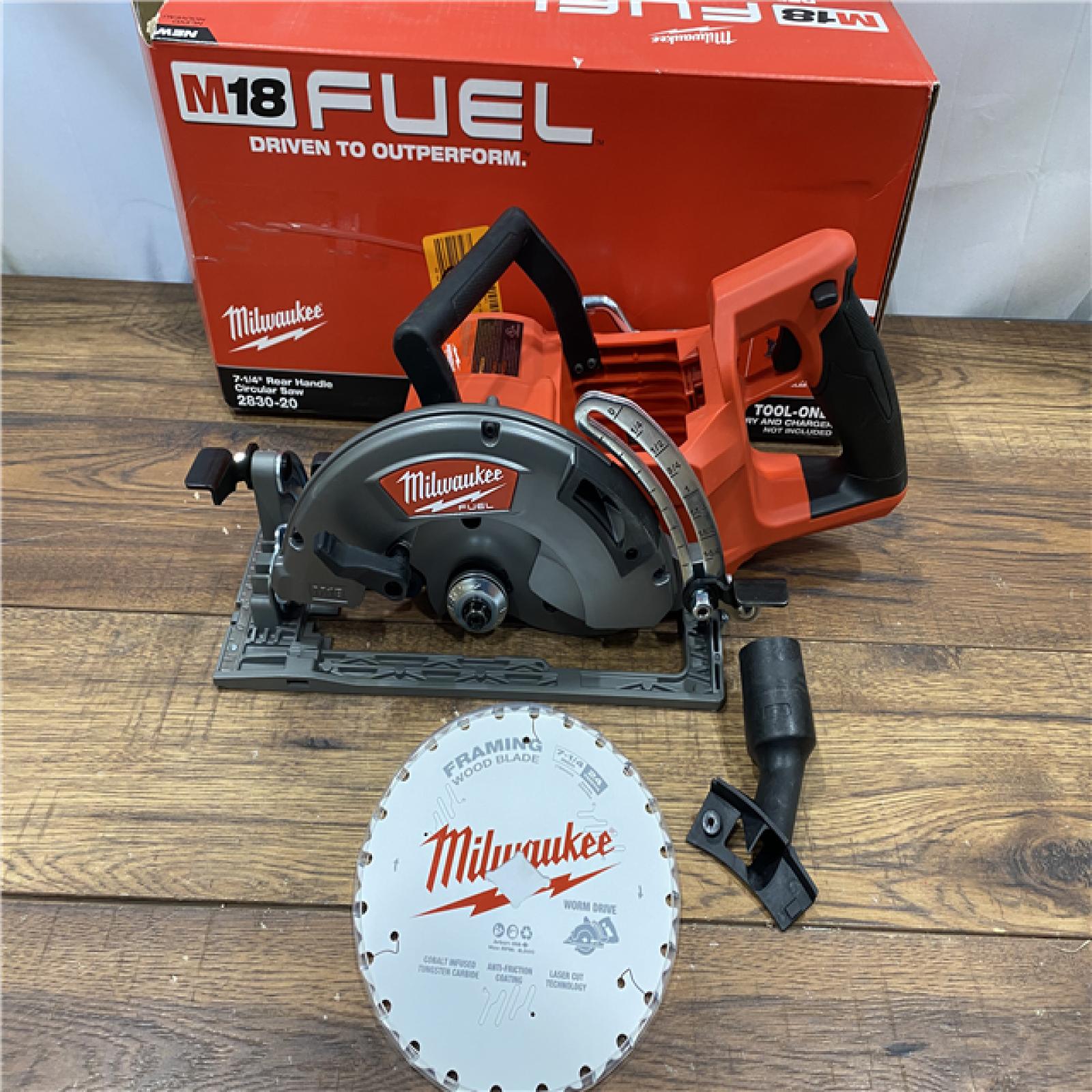 AS IS Milwaukee 2830-20 Rear Handle Circular Saw M18 FUEL 7-1/4  Cordless Brushless Tool Only