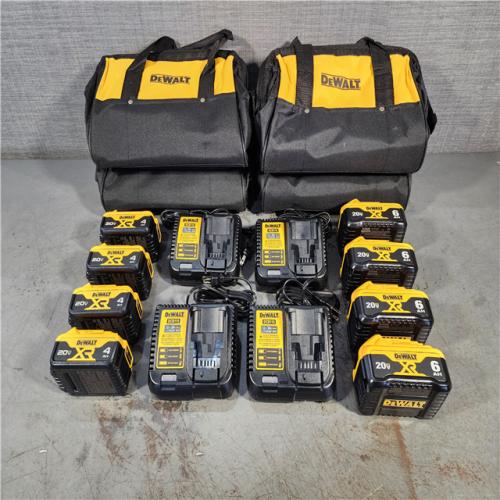 HOUSTON LOCATION - AS-IS (APPEARS LIKE NEW) (4) Dewalt-DCB246CK 20V MAX* Lithium Ion Starter Kit