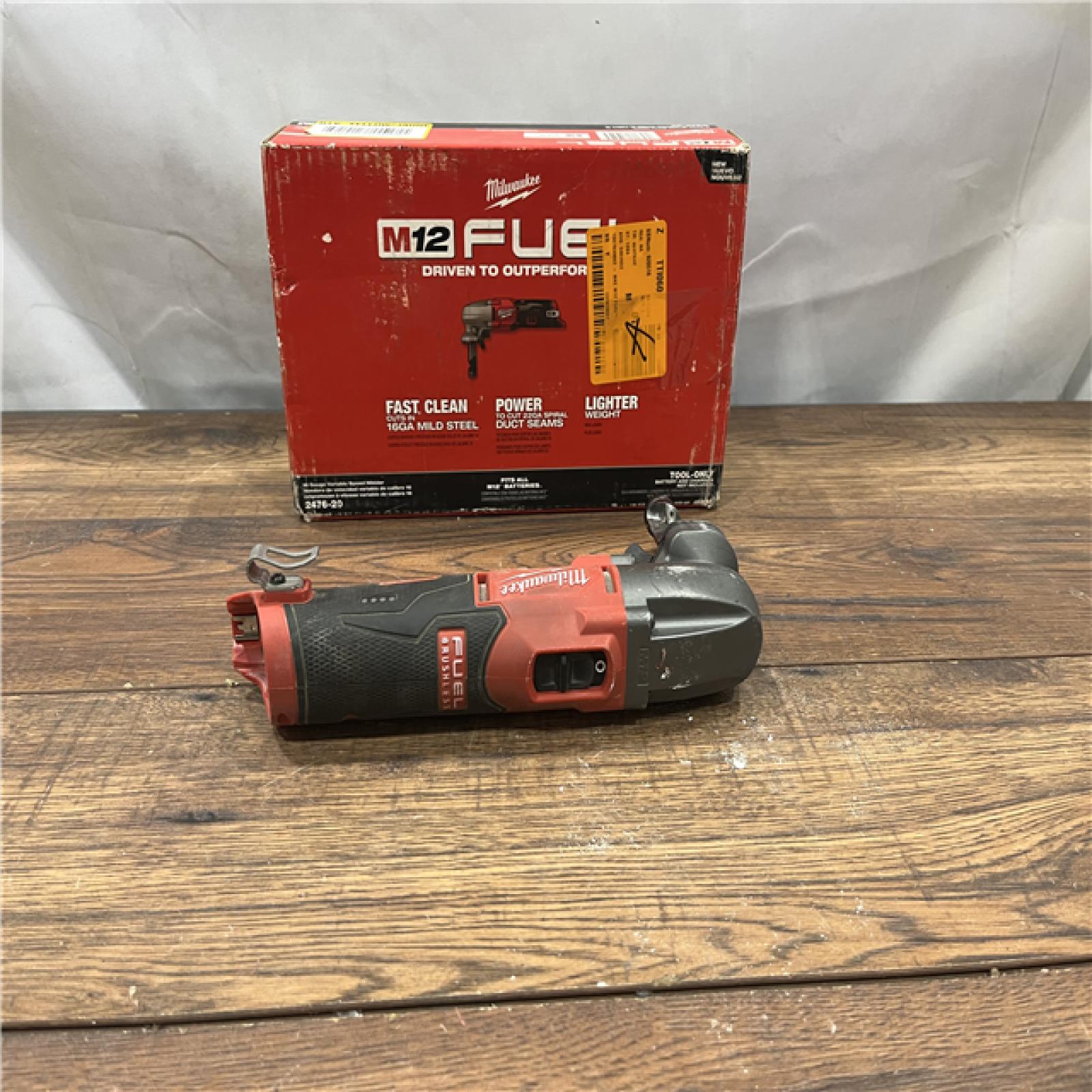 AS-IS Milwaukee M12 FUEL Brushless Cordless 16 Gauge Variable Speed Nibbler (Tool Only)