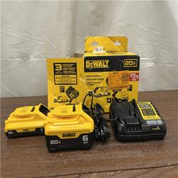 AS-ISDEWALT 20V MAX Lithium-Ion 6.0Ah and 4.0Ah Battery and Charger Starter Kit