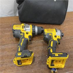 AS-ISDEWALT 20V MAX Cordless Brushless Hammer Drill/Driver 2 Tool Combo Kit with FLEXVOLT ADVANTAGE