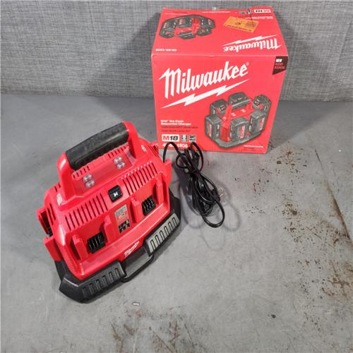 HOUSTON LOCATION - AS-IS Milwaukee 48-59-1806 M18 Six Pack Sequential Charger (TOOL ONLY)