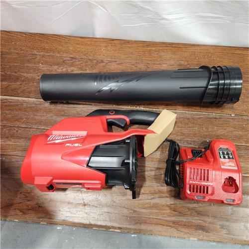 AS-IS Milwaukee M18 FUEL 120 MPH 450 CFM 18V Lithium-Ion Brushless Cordless Handheld Blower Kit with 8.0 Ah Battery, Rapid Charger (NOT INCLUDE BATTERY)