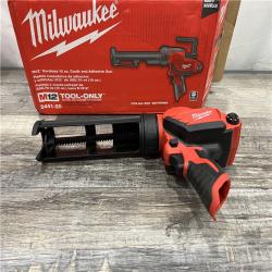 AS-IS Milwaukee 2441-20 M12 12V Cordless 10oz Caulk and  (Tool Only)