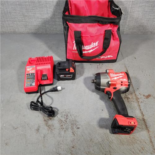 HOUSTON LOCATION - AS-IS Milwaukee M18 1/2 in. Cordless Brushless High Torque Impact Wrench Kit (Battery & Charger)