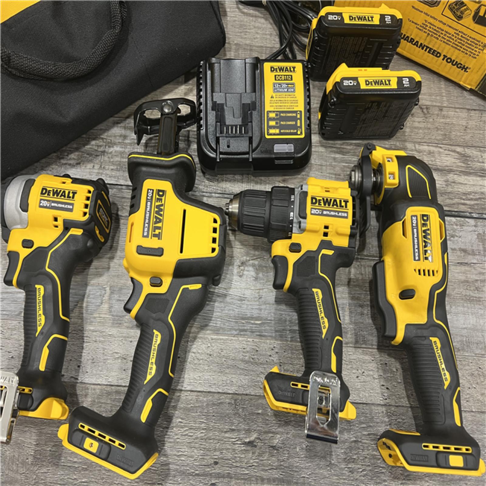 AS-IS DEWALT 20V MAX* XR 4-Tool Combo Kit