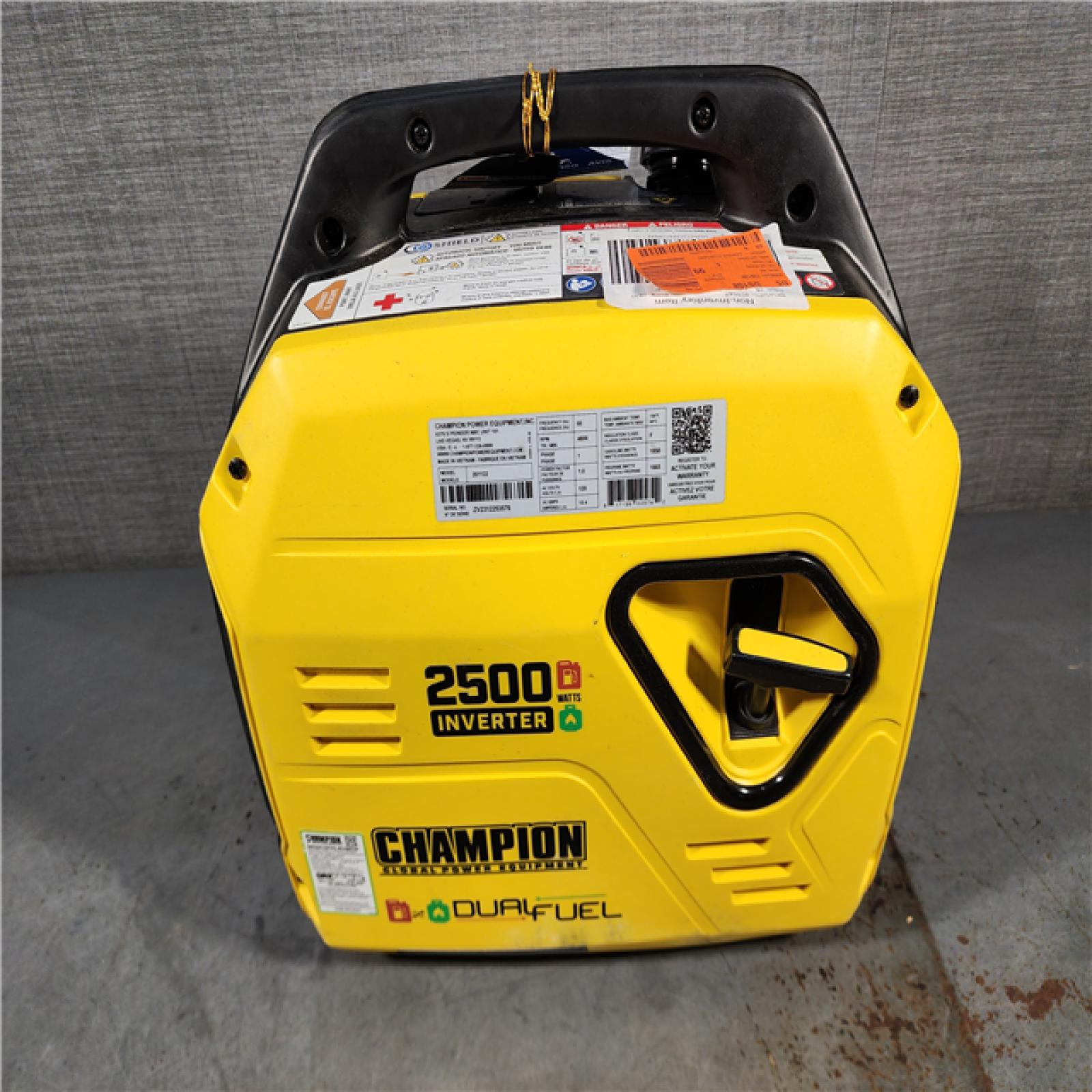 HOUSTON LOCATION - AS-IS 2500-Watt Ultralight Gasoline and Propane Powered Dual Fuel Inverter Generator with CO Shield and Quiet Technology