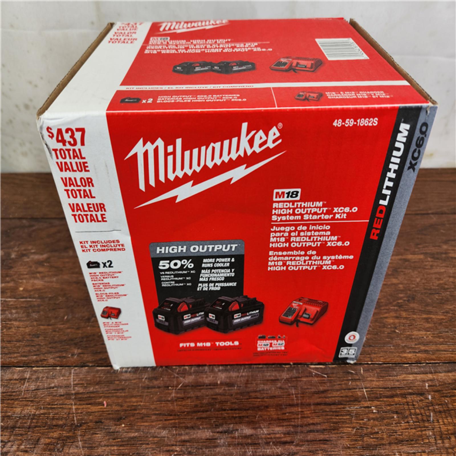 NEW! Milwaukee M18 18-Volt Lithium-Ion High Output Starter Kit with Two ...