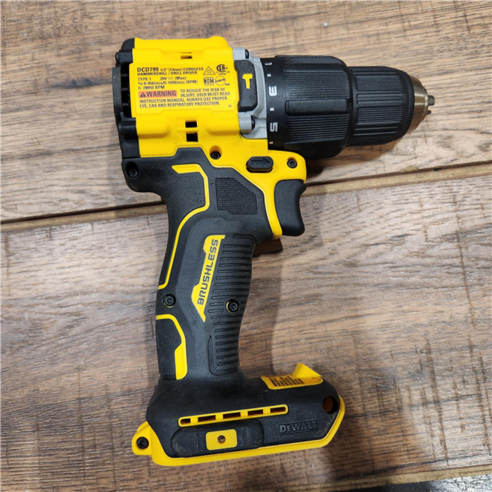 AS-IS DeWalt ATOMIC 20-Volt Lithium-Ion Cordless 1/2 in. Compact Hammer Drill with 3.0Ah Battery, Charger and Bag