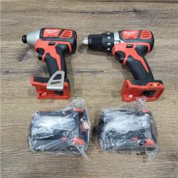 AS-IS Milwaukee M18 18V Cordless Brushed 2 Tool Drill/Driver and Impact Driver Kit