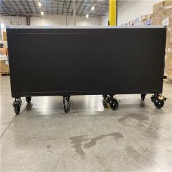 DALLAS LOCATION - Husky Tool Storage Heavy Duty 96 in. W x 24 in. D Matte Black Mobile Workbench Cabinet with Stainless Steel Top