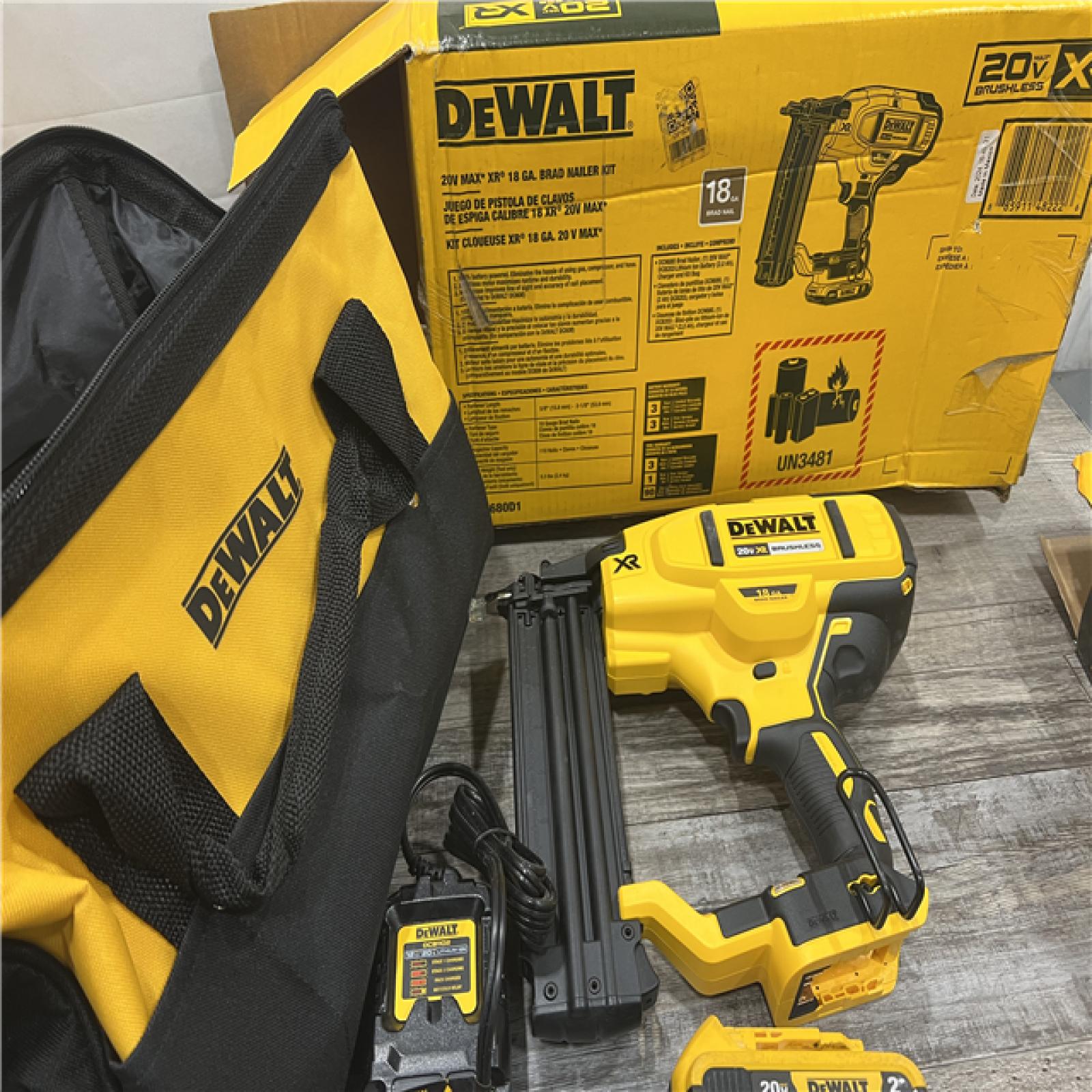 AS-IS DEWALT 20V MAX XR 18 Gauge Brad Nailer Kit