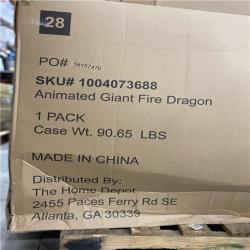 DALLAS LOCATION - Home Accents Holiday 6 ft. Animated Giant Fire Dragon PALLET- (2 UNITS)