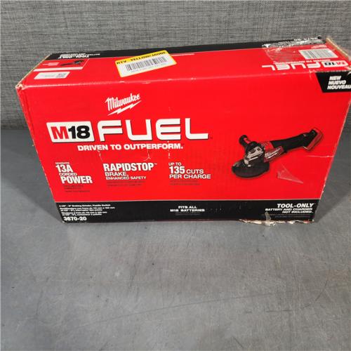 HOUSTON LOCATION - AS-IS (APPEARS LIKE NEW) Milwaukee M18 FUEL 4-1/2-6 Braking Grinder, Paddle Switch (TOOL ONLY)