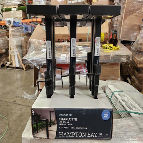 Phoenix Location Hampton Bay Charlotte Solar Black LED Path Light 20 Lumens Pallet (6 Lights Per Box, 35 Boxes)