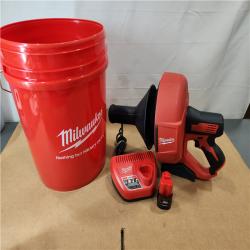 AS-IS Milwaukee Cordless Auger Snake Drain Cleaning Kit