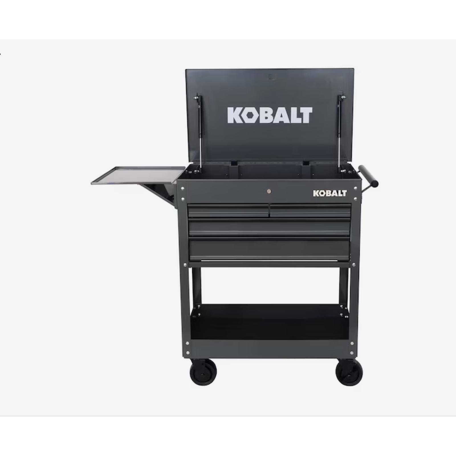 DALLAS LOCATION - Kobalt 35-in W x 37.5-in H 4-Drawer Steel Rolling Tool Cabinet (Gray) - PALLET (6 UNITS