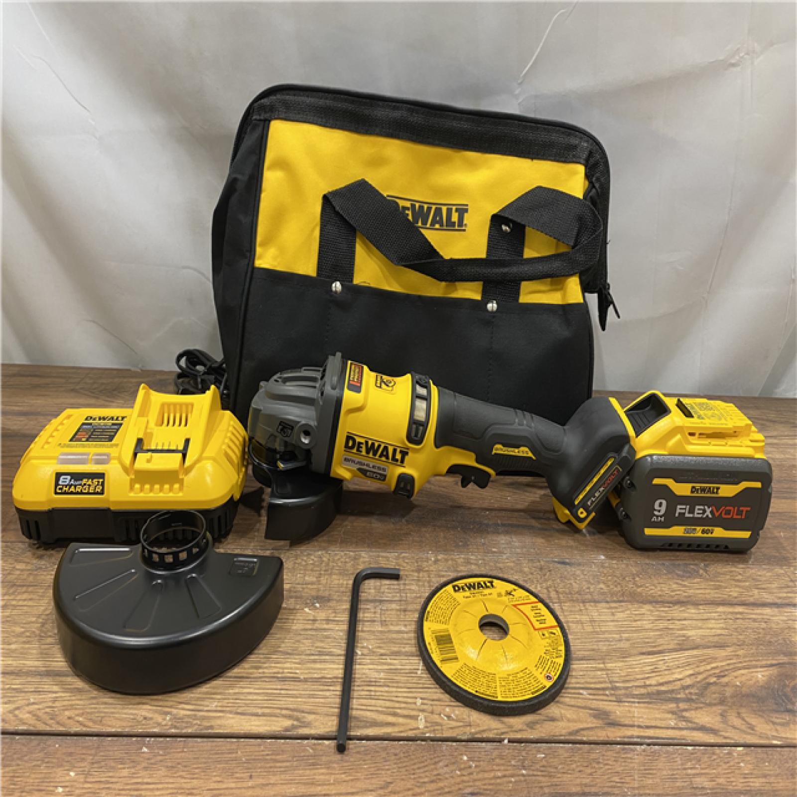 AS IS DeWalt Flexvolt 60V Max Cordless Grinder  4.5 in; 6 in  Kit  1 KT (115-DCG418X2)