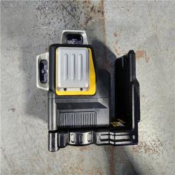 HOUSTON LOCATION - AS-IS DEWALT 12V MAX Lithium-Ion 100 Ft. Green Self-Leveling 3-Beam 360 Degree Laser Level with 2.0Ah Battery, Charger and Case