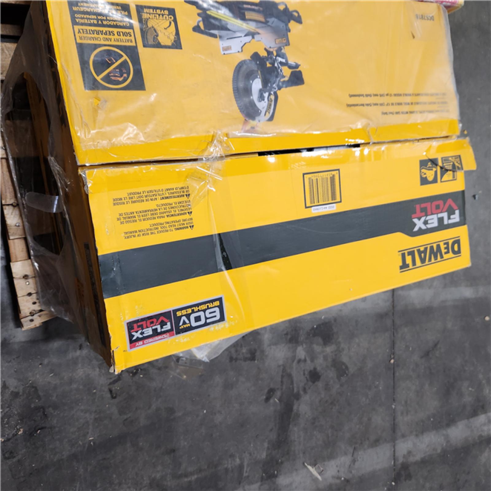 Dallas Location - LIKE NEW- DEWALT DCS781B 60V MAX Brushless Lithium-Ion Cordless 12 in. Double Bevel Sliding Miter Saw (Tool Only)