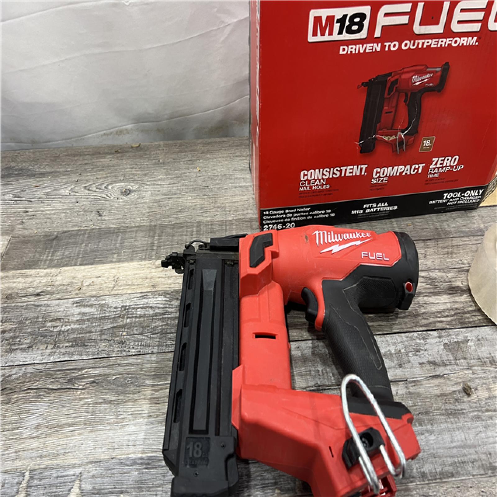 AS-IS Milwaukee M18 Fuel 18V Brushless 18-Gauge Brad Nailer 2746-20 (Bare Tool)