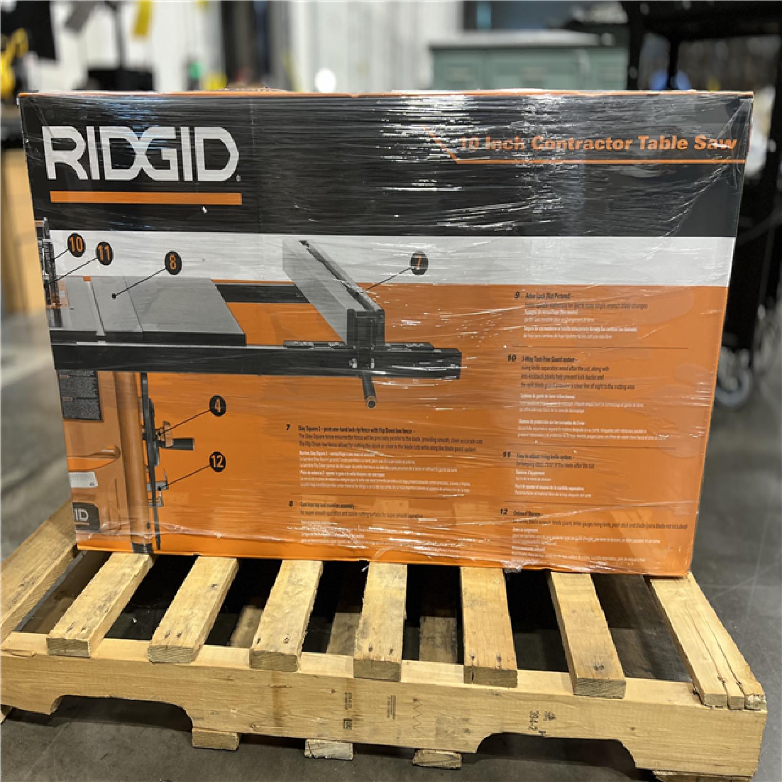 DALLAS LOCATION - NEW! RIDGID 10 in. Contractor Table Saw with Cast Iron Top