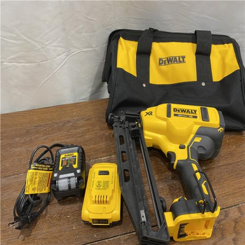 AS-ISDeWalt DCN660D1 20V 16 Gauge Cordless Angled Finish Nailer Kit W/ 2Ah Battery