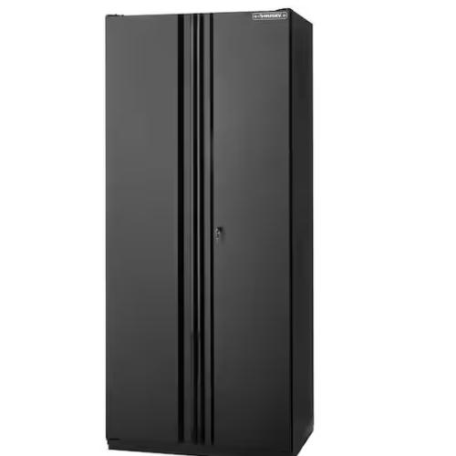 DALLAS LOCATION - Husky Heavy Duty Welded 20-Gauge Steel Freestanding Garage Cabinet in Black (36 in. W x 81 in. H x 24 in. D)