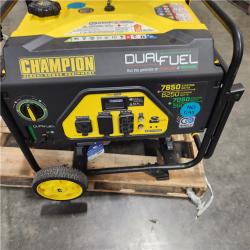 Dallas Location - As-Is Champion Power Equipment 7850/6250-Watt Gasoline and Propane Powered Dual Fuel Portable Generator