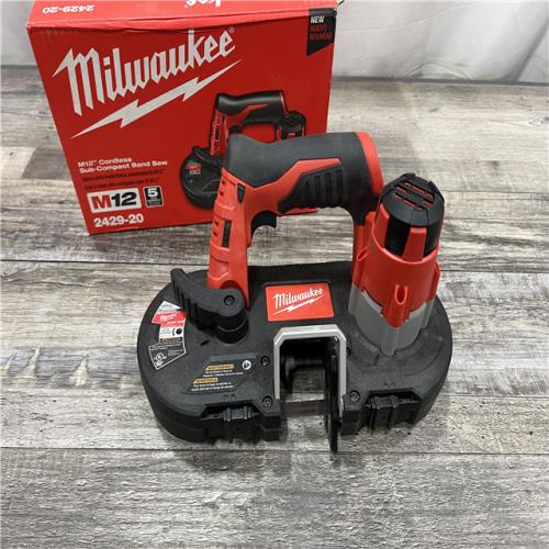 AS-IS MILWAUKEE M12 12V Lithium-Ion Cordless Sub-Compact Band Saw (Tool-Only)