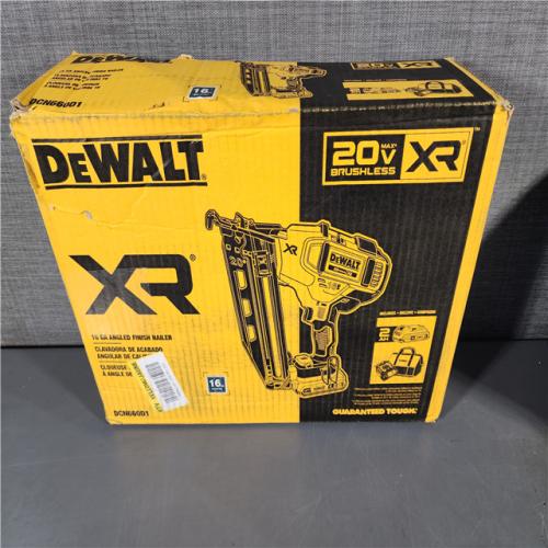 HOUSTON LOCATION - AS-IS DeWalt DCN660D1 20V 16 Gauge Cordless Angled Finish Nailer Kit W/ 2Ah Battery