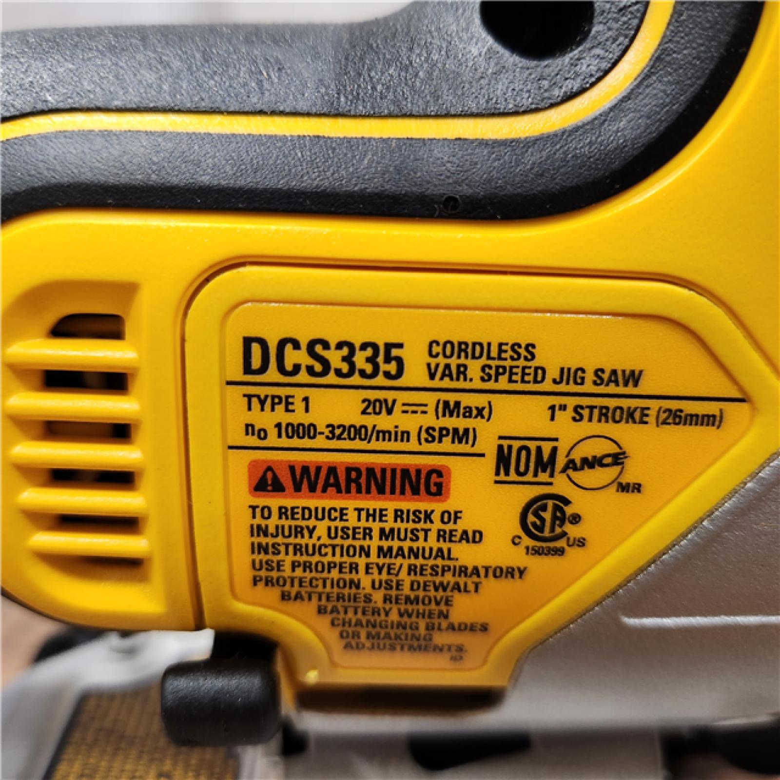 AS-IS DEWALT 20V MAX XR Cordless Barrel Grip Jigsaw (Tool Only)