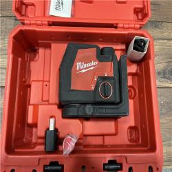 AS-IS MILWAUKEE 100 Ft. REDLITHIUM Lithium-Ion USB Green Rechargeable Cross Line Laser Level with Charger