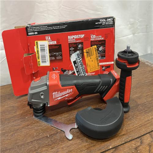 AS-ISMilwaukee 2880-20 M18 FUEL 18-Volt Lithium-Ion Brushless Cordless 4-1/2 in./5 in. Grinder W/Paddle Switch (Tool-Only)