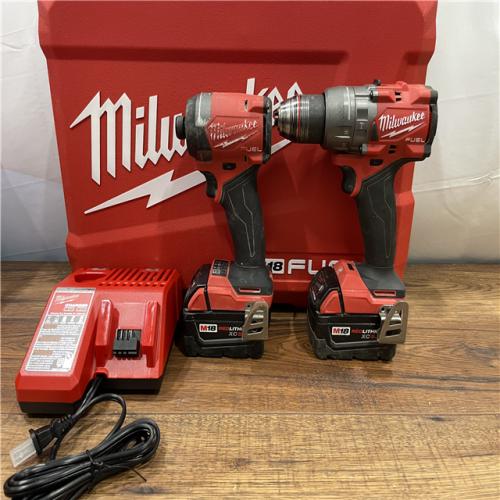 AS-IS Milwaukee M18 FUEL 18V Lithium-Ion Brushless Cordless Hammer Drill and Impact Driver Combo Kit