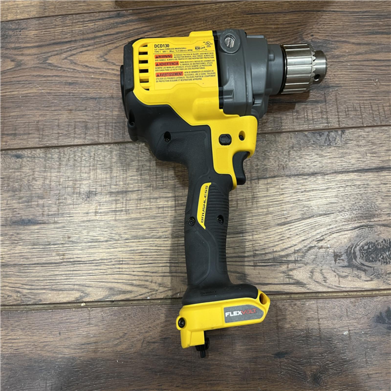 AS-IS DEWALT FLEXVOLT 60V MAX Cordless Brushless 1/2 in. Concrete Mud Mixer/Drill with E-Clutch and (1) FLEXVOLT 6.0Ah Battery