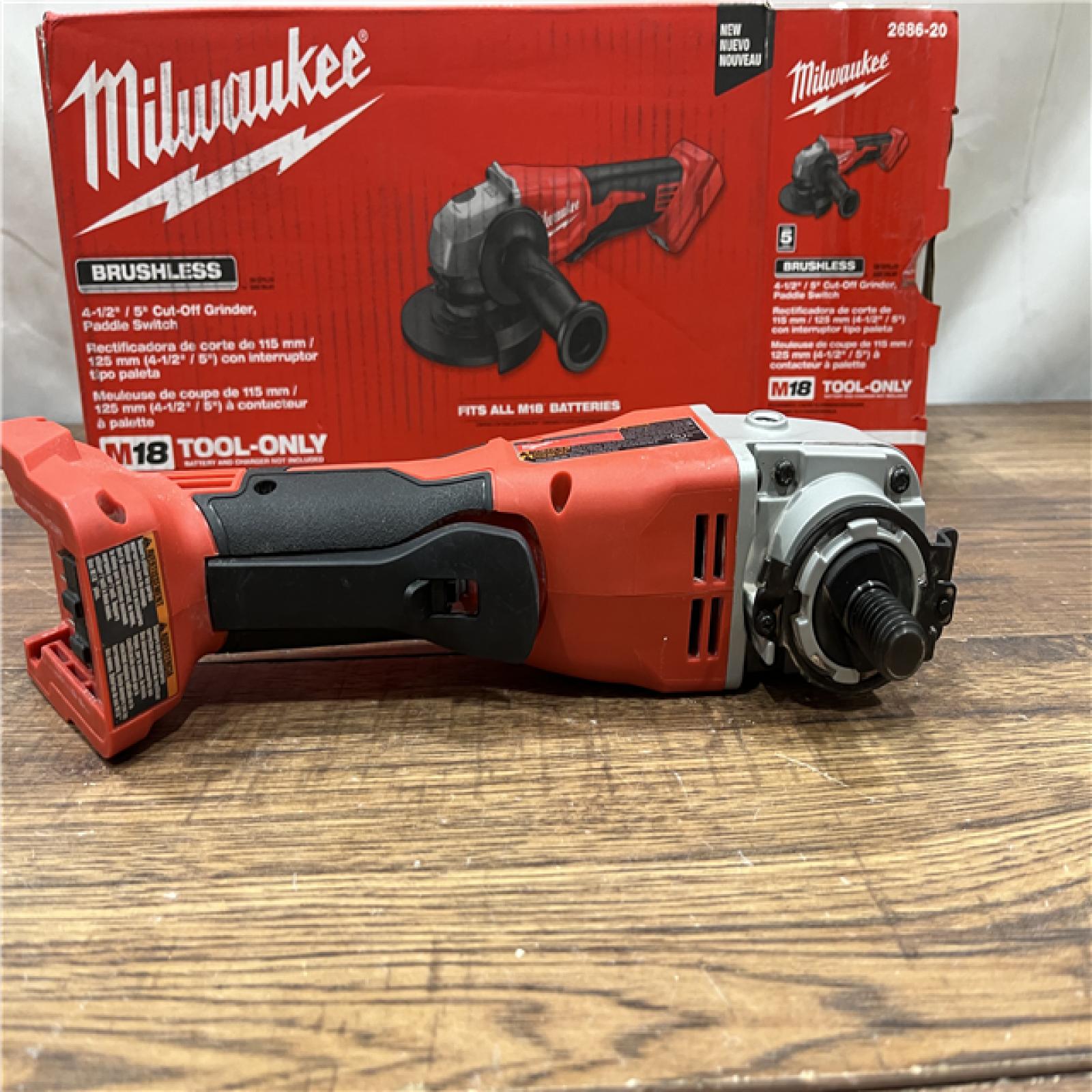 AS IS Milwaukee 2686-20 18V Cordless 4.5 /5  Grinder W/ Paddle Switch (Tool Only)