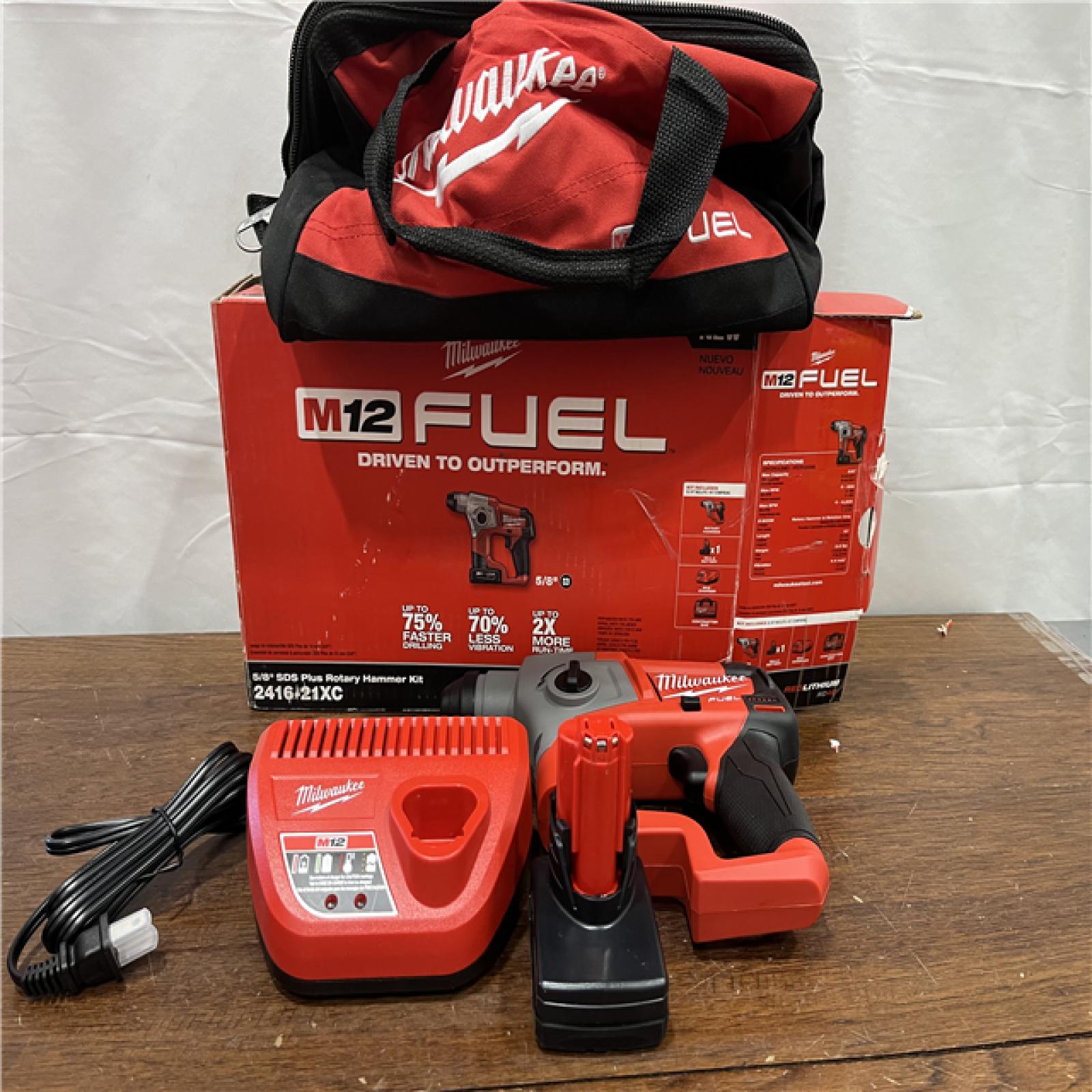 AS-ISM12 FUEL 12-Volt Lithium-Ion 5/8 in. Cordless SDS-Plus Rotary Hammer Kit with M12 Soldering Iron