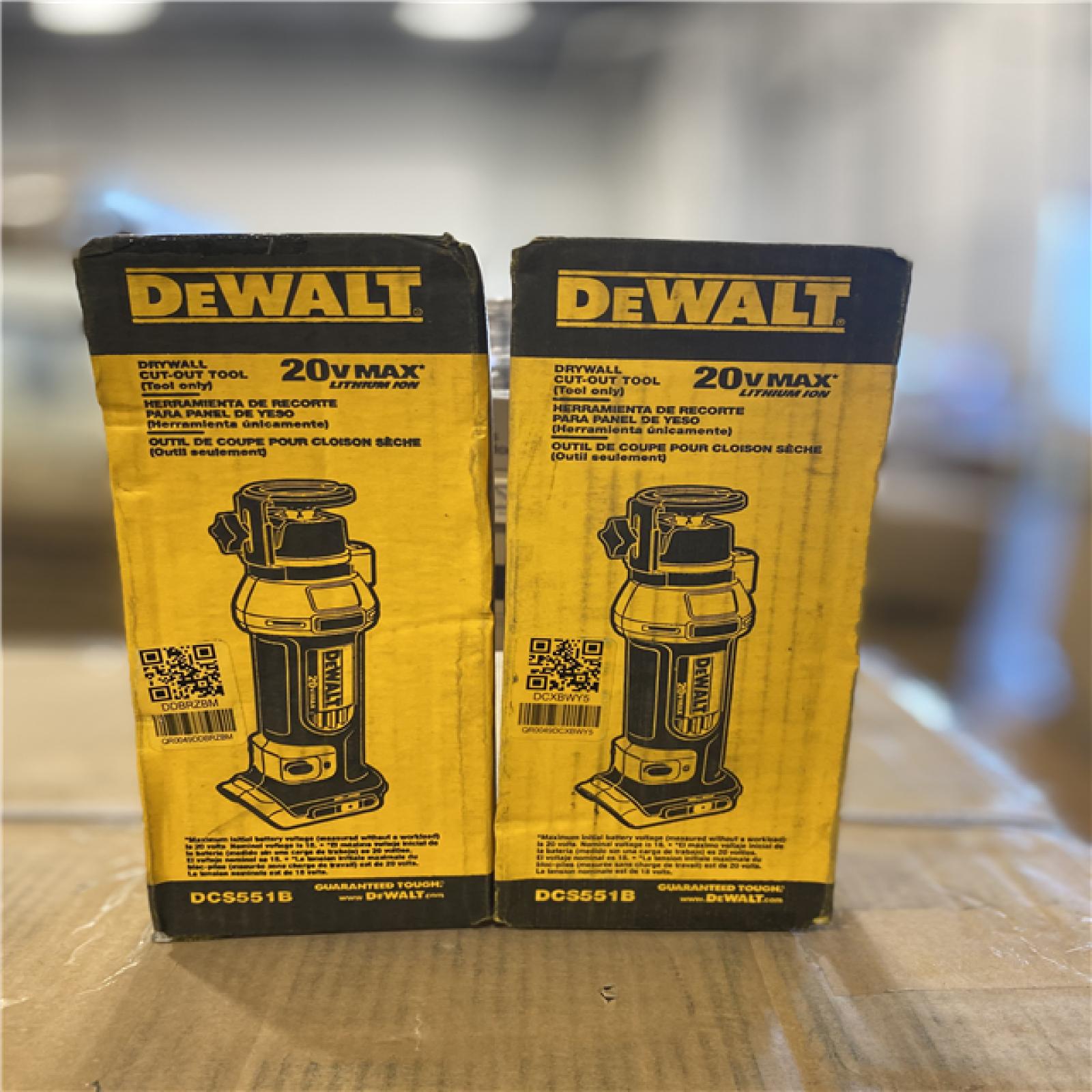 NEW! - DEWALT 20V MAX 1/4 in. and 1/8 in. Cordless Drywall Cut-Out Tool (Tool Only)-(2UNITS)