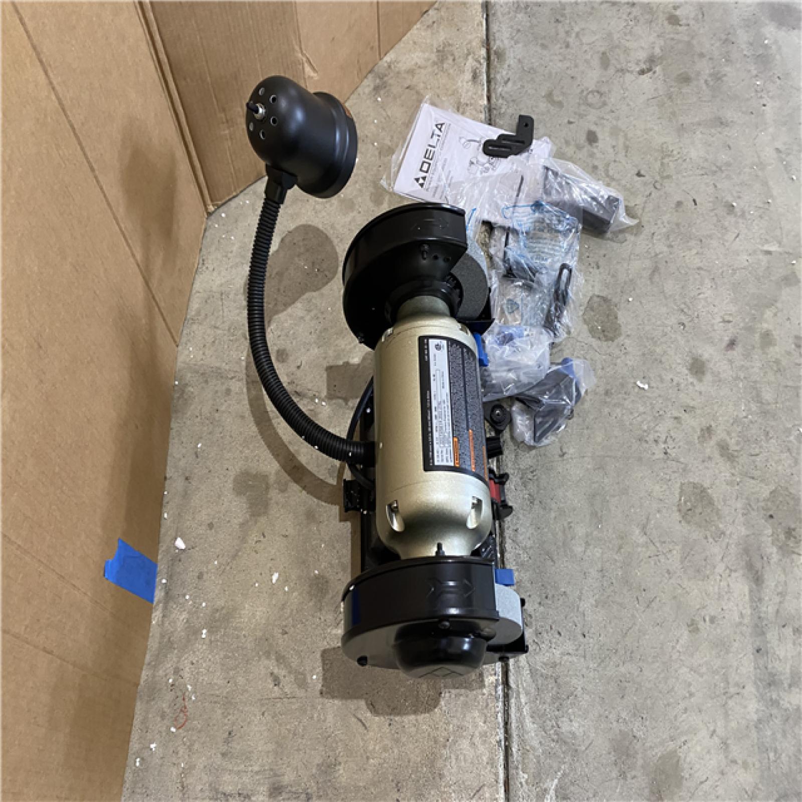 Houston location AS-IS Delta 23-196 Variable Speed 6 in. Grinder with Work Light