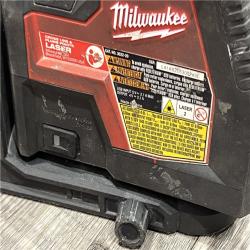 AS-IS Milwaukee-3522-21 Green Beam Laser Cross Line Plumb Point USB Rechargeable