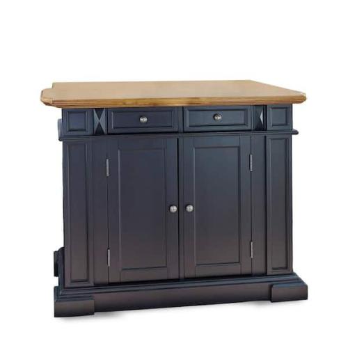 Phoenix Location HOMESTYLES Americana Black Kitchen Island With Drop Leaf