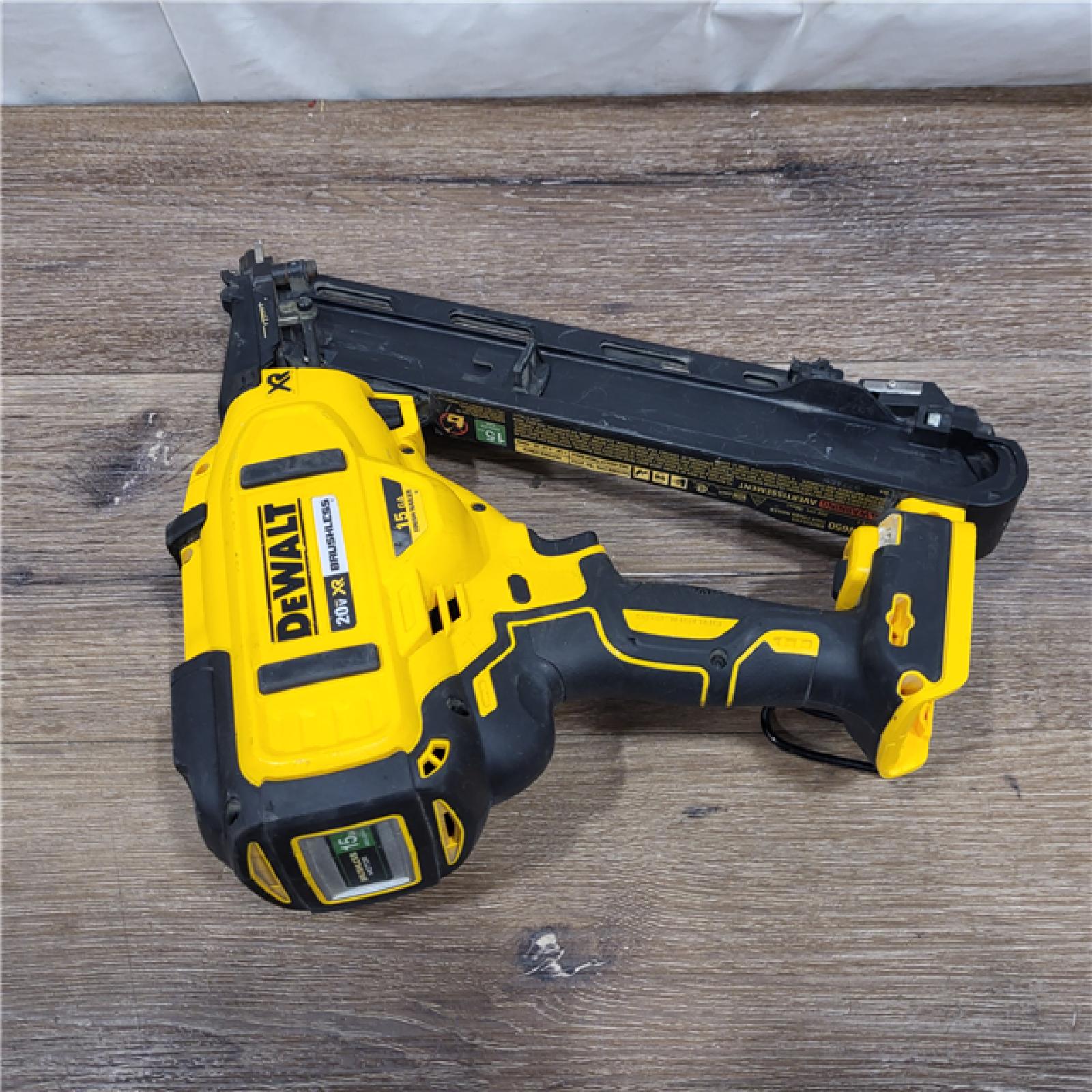 AS-IS DEWALT  Cordless 20V MAX XR Angled Finish Nailer (Tool Only)