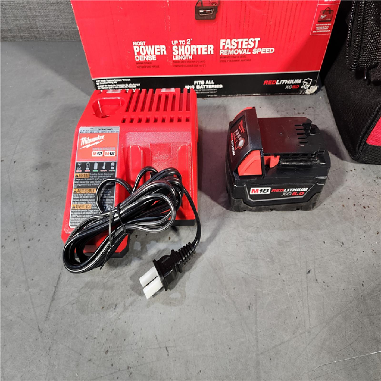 HOUSTON LOCATION - AS-IS (APPEARS LIKE NEW) Milwaukee M18 1/2 in. Cordless Brushless High Torque Impact Wrench Kit (Battery & Charger)