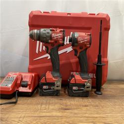 AS-IS Milwaukee M18 FUEL 18V Lithium-Ion Brushless Cordless Hammer Drill and Impact Driver Combo Kit