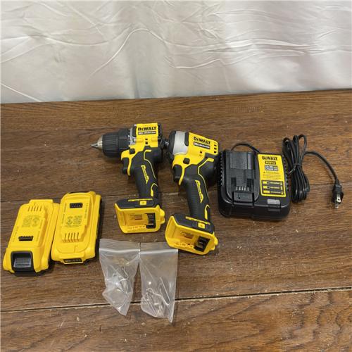 AS-ISDEWALT ATOMIC 20-Volt MAX Lithium-Ion Cordless Combo Kit (2-Tool) with (2) 2.0Ah Batteries, Charger and Bag