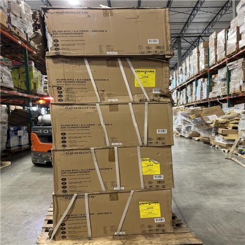 DALLAS LOCATION - Seasons 25,000 BTU 230/208-Volt Window Air Conditioner with Heat in White PALLET - (5 UNITS)