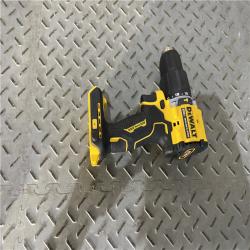 Houston location AS-IS DEWALT ATOMIC 20-Volt Lithium-Ion Cordless 1/2 in. Compact Hammer Drill with 3.0Ah Battery, Charger and Bag