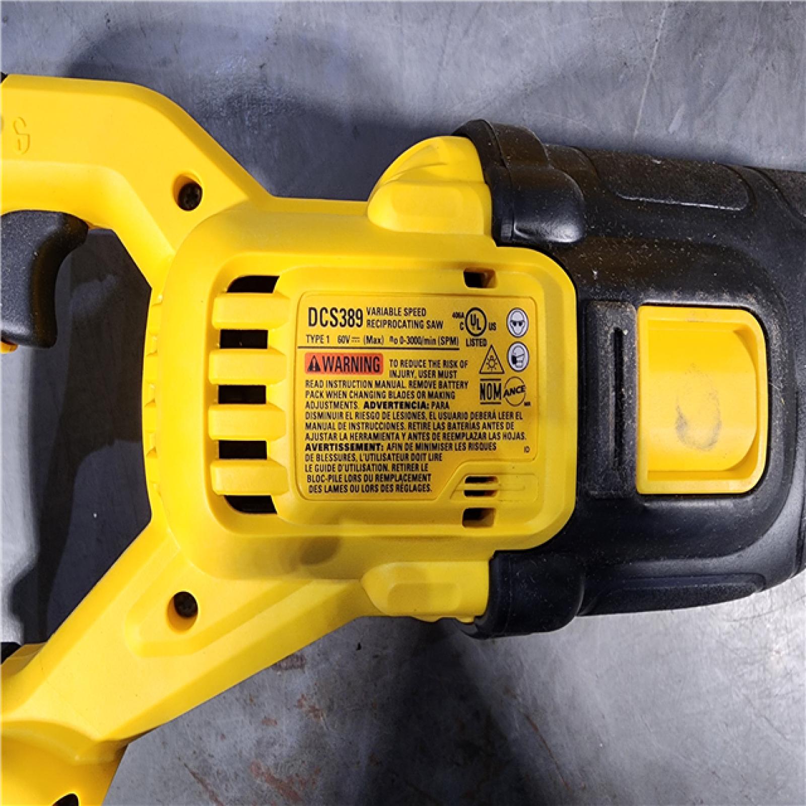 HOUSTON LOCATION - AS-IS DeWalt DCS389B FLEXVOLT 60V MAX Cordless Brushless Reciprocating Saw (Tool-Only)